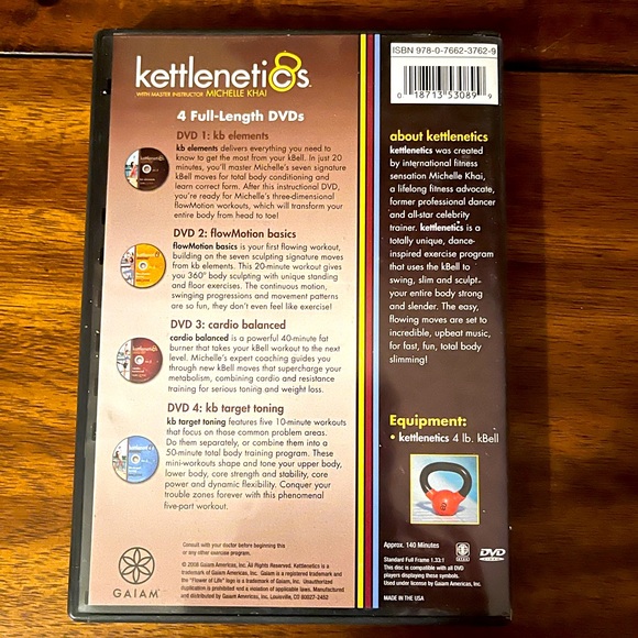 Kettlenetics with Master Instructor Michelle Khai - 4 Full Length DVD Set - Picture 2 of 4
